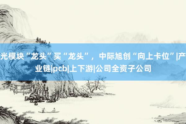 光模块“龙头”买“龙头”，中际旭创“向上卡位”|产业链|pcb|上下游|公司全资子公司