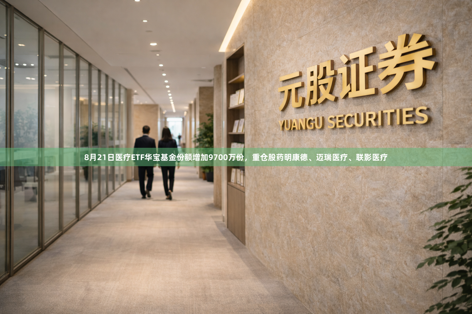 8月21日医疗ETF华宝基金份额增加9700万份，重仓股药明康德、迈瑞医疗、联影医疗