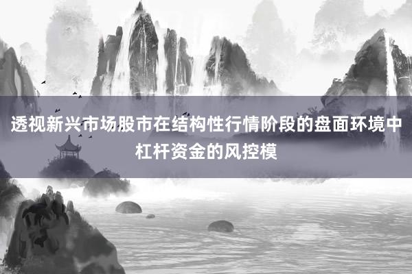 透视新兴市场股市在结构性行情阶段的盘面环境中杠杆资金的风控模