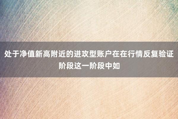 处于净值新高附近的进攻型账户在在行情反复验证阶段这一阶段中如