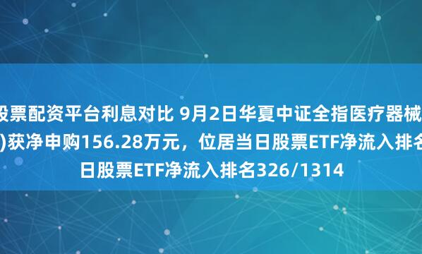 股票配资平台利息对比 9月2日华夏中证全指医疗器械ETF(562600)获净申购156.28万元，位居当日股票ETF净流入排名326/1314
