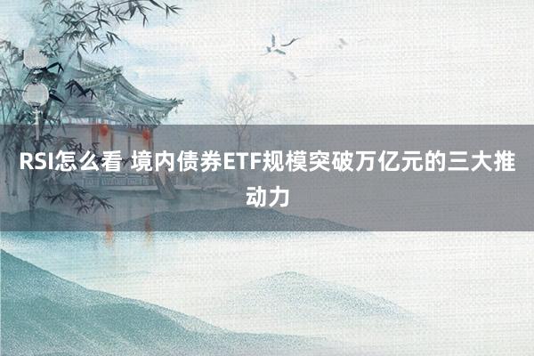 RSI怎么看 境内债券ETF规模突破万亿元的三大推动力