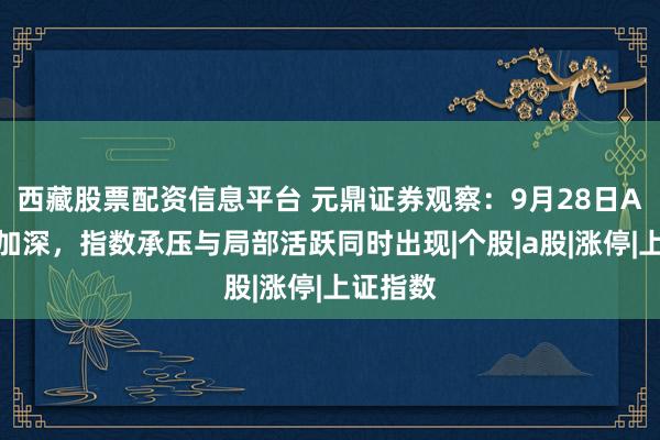 西藏股票配资信息平台 元鼎证券观察：9月28日A股分化加深，指数承压与局部活跃同时出现|个股|a股|涨停|上证指数