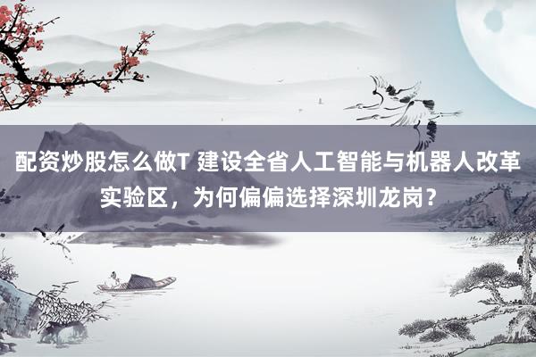 配资炒股怎么做T 建设全省人工智能与机器人改革实验区,为何偏偏选择深圳龙岗?